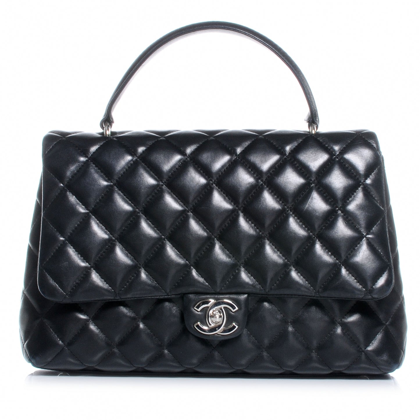 Lambskin Kelly Jumbo Flap Bag Black