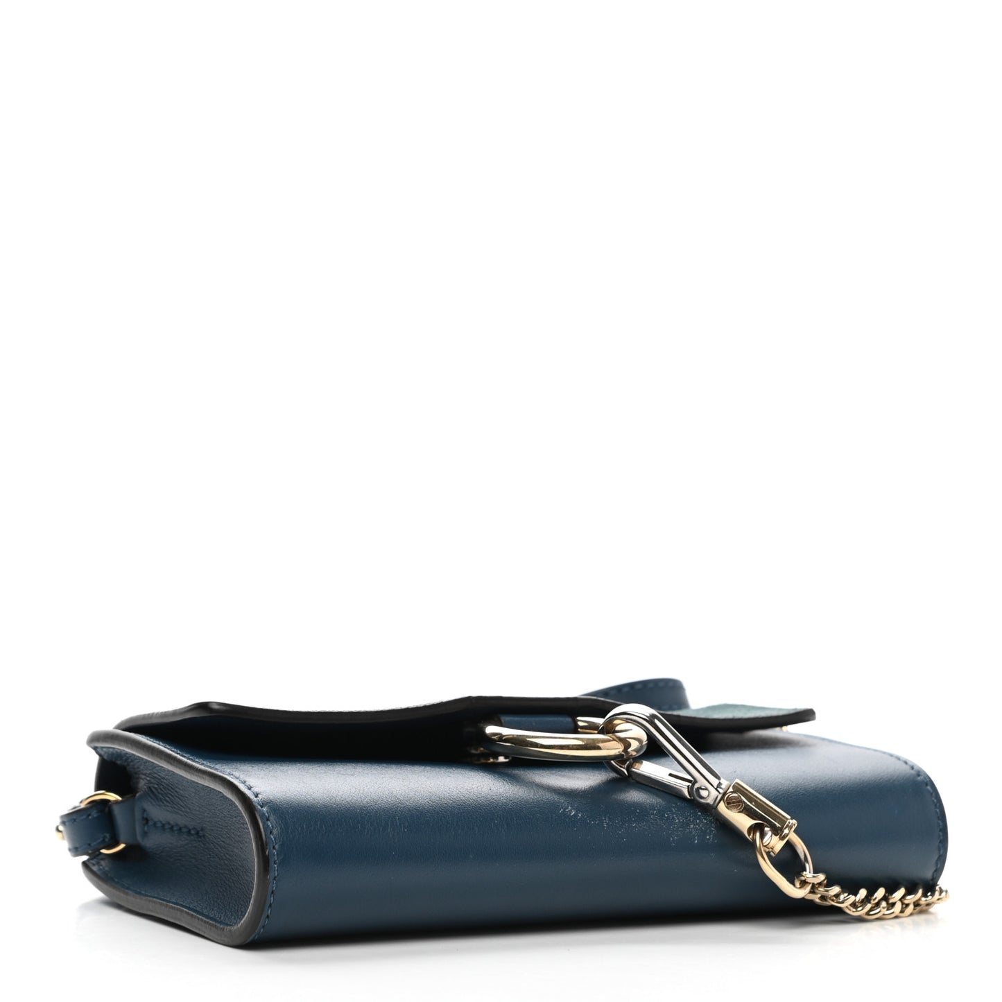 Suede Calfskin Mini Faye Shoulder Bag Majolica Blue
