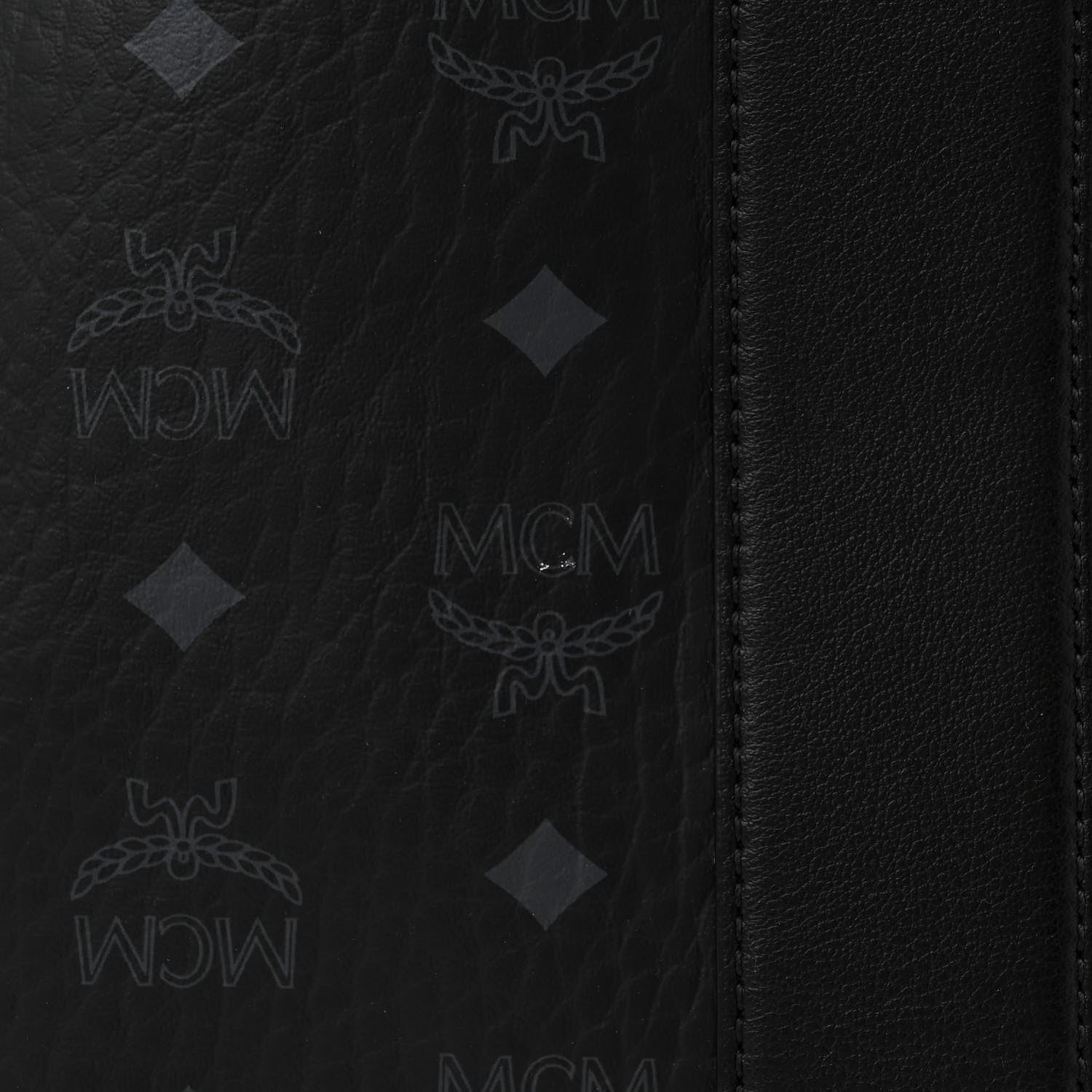MCM Grained Calfskin Visetos Medium Liz Reversible Shopper Tote Black 18 of 18