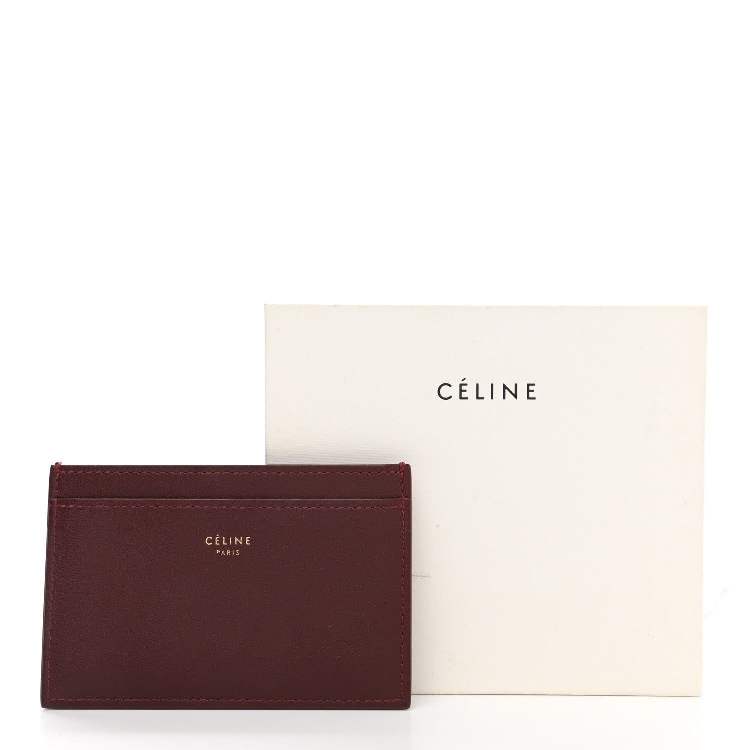 Celine Smooth Lambskin Solo Card Holder Rust 7 of 7