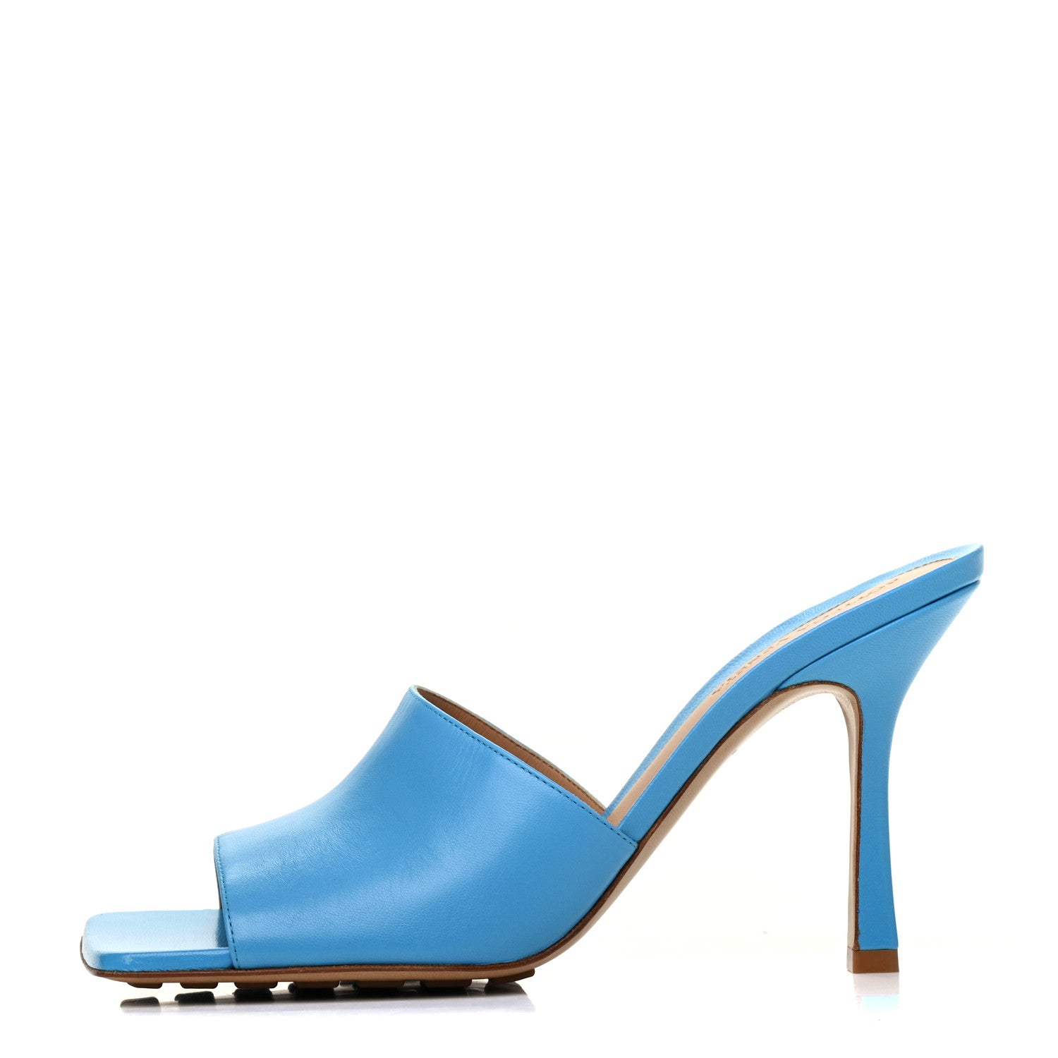Bottega Veneta Lambskin Stretch Mule Sandals 40 Sky Blue 1 of 8
