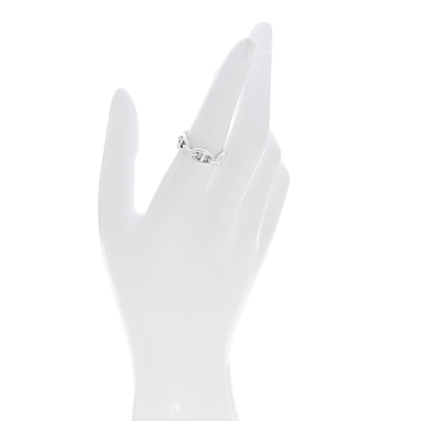 Sterling Silver PM Chaine d'Ancre Enchainee Band Ring 54 6.75