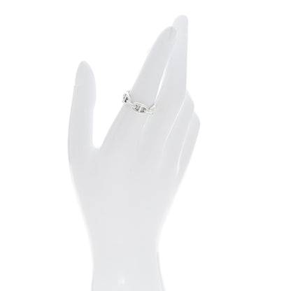 Hermes Sterling Silver PM Chaine d'Ancre Enchainee Band Ring 54 6.75 2 of 6