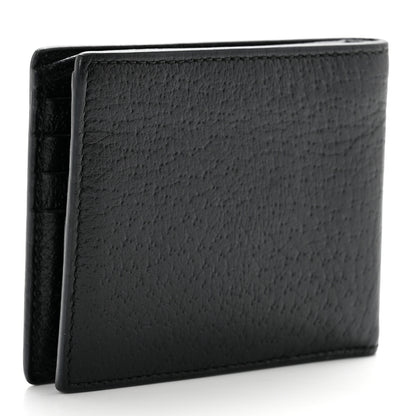 Gucci Calfskin Boar Effect GG Marmont Bi-Fold Wallet Black 3 of 7