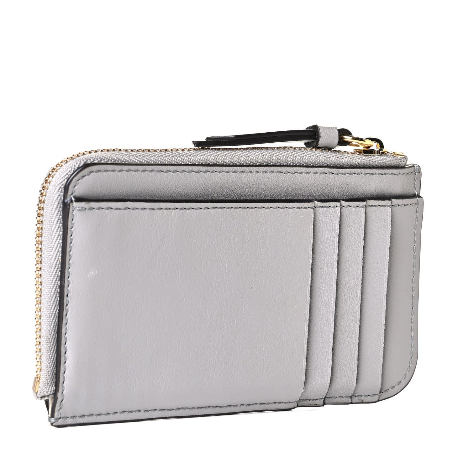 Crocodile Embossed Calfskin C Small Purse Stormy Grey