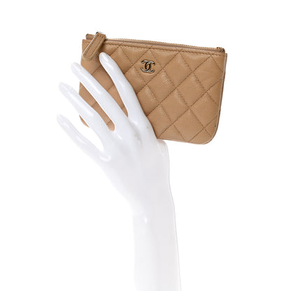 Chanel Caviar Quilted Small Cosmetic Case Beige 2 of 8