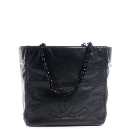 Chanel Lambskin Chain CC Small Tote Black 1 of 7