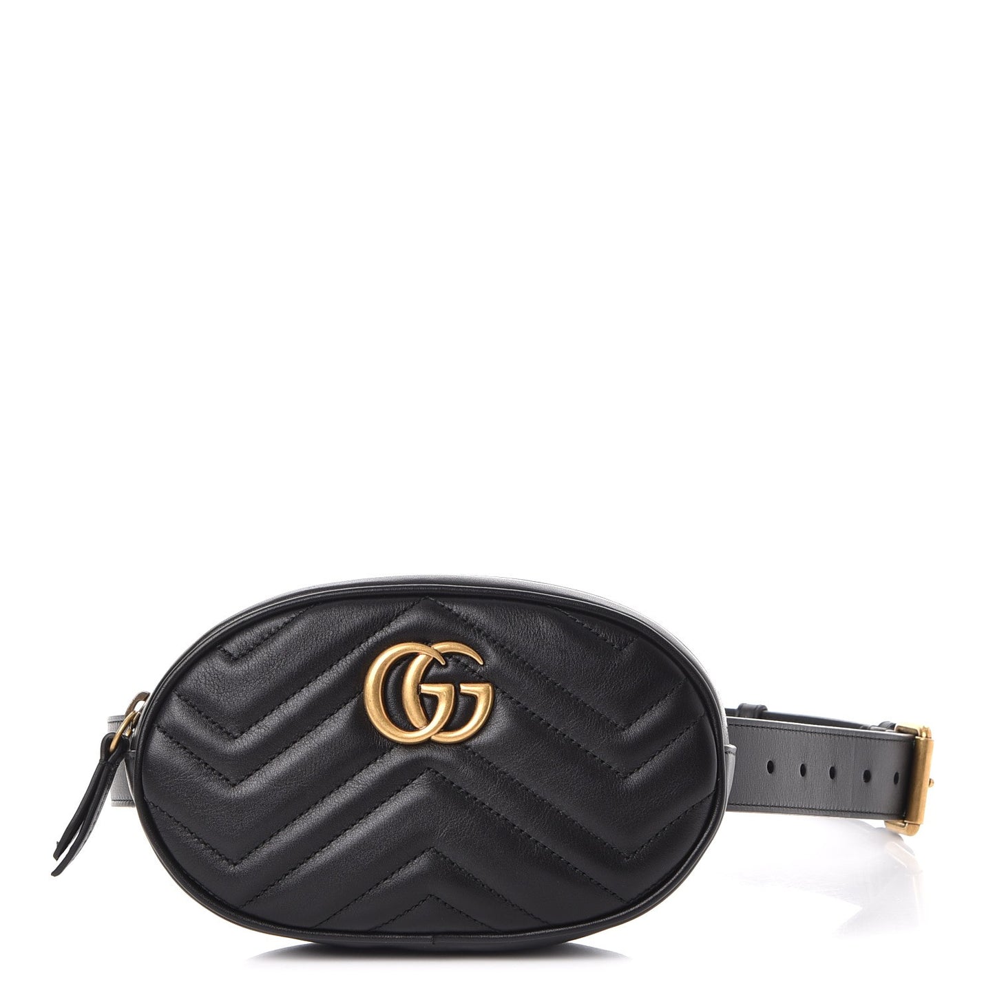 Calfskin Matelasse GG Marmont Belt Bag 85 34 Black