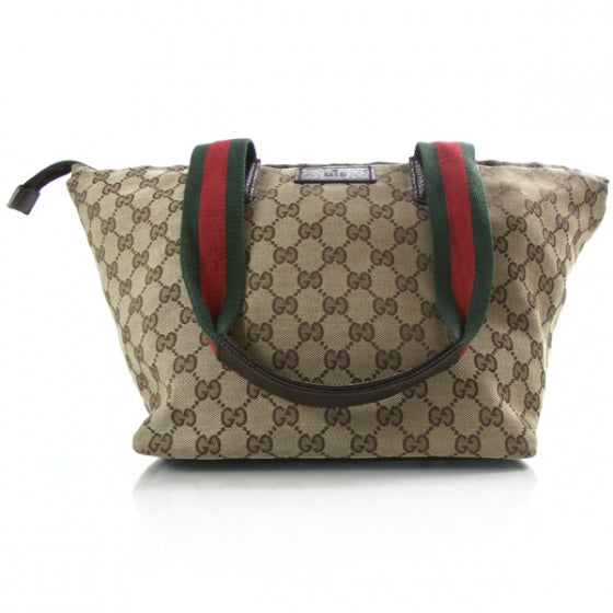 GG Monogram Medium Web Handle Bucket Tote