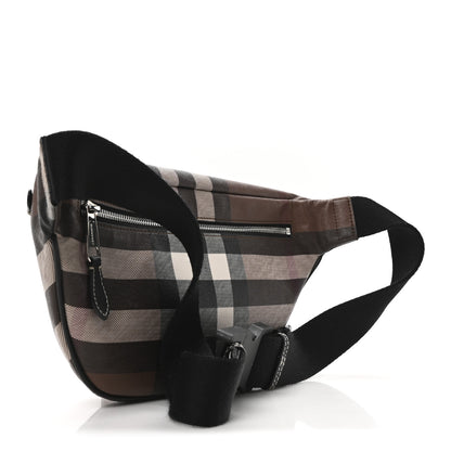 Burberry E-canvas Check Cason Bum Bag Dark Birch Brown 3 of 10