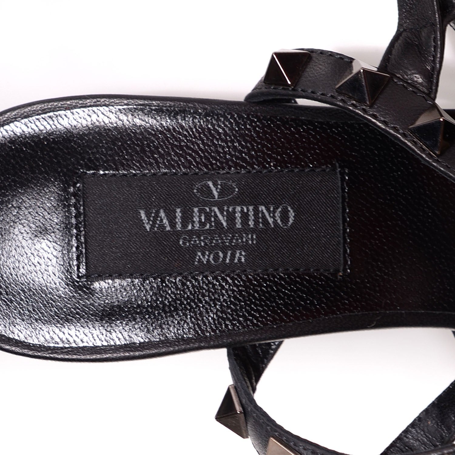 Valentino Garavani Patent Nappa Rockstud Ankle Strap 65mm Pumps 35.5 Black 7 of 7