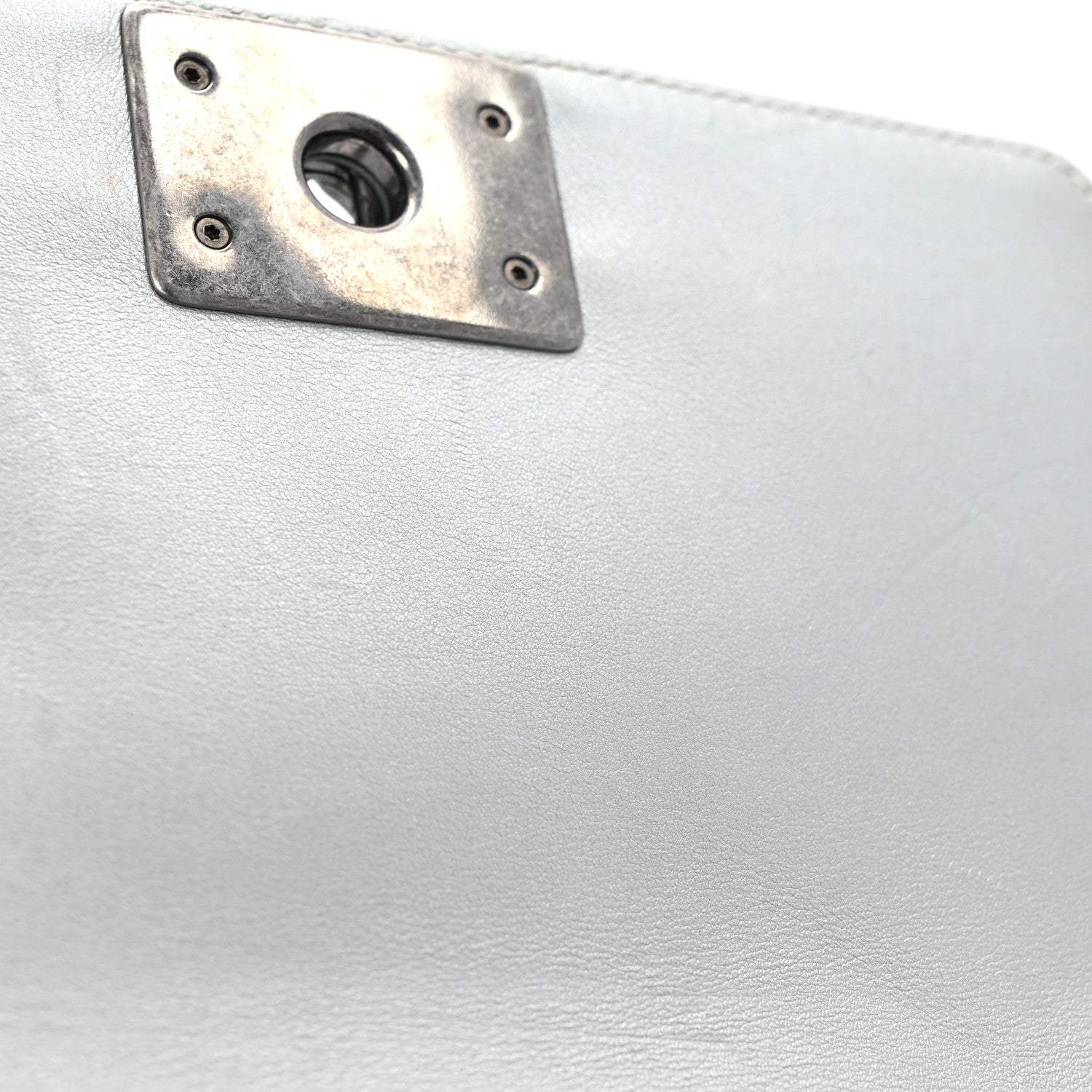 Chanel Metallic Lambskin Quilted Small Boy Flap Silver 13 of 17