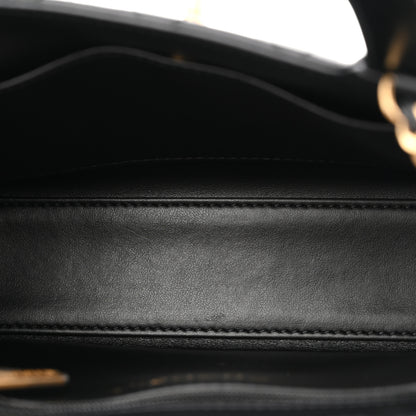 Chanel Shiny Aged Calfskin Quilted Nano Kelly Shopper Black 5 of 11