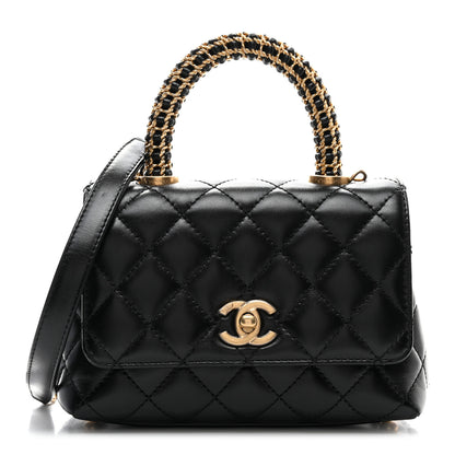 Chanel Calfskin Quilted Extra Mini Coco Handle Flap Black 1 of 10