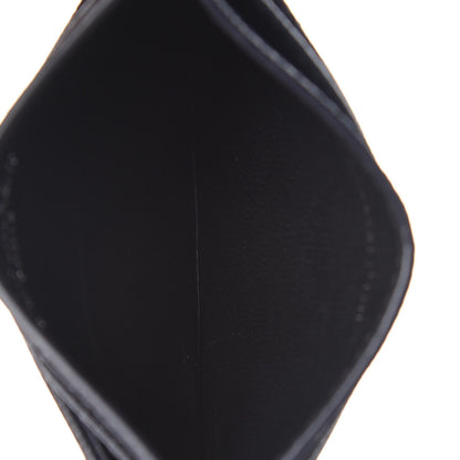Saint Laurent Grain De Poudre Matelasse Monogram Chevron Credit Card Case Deep Marine 5 of 8
