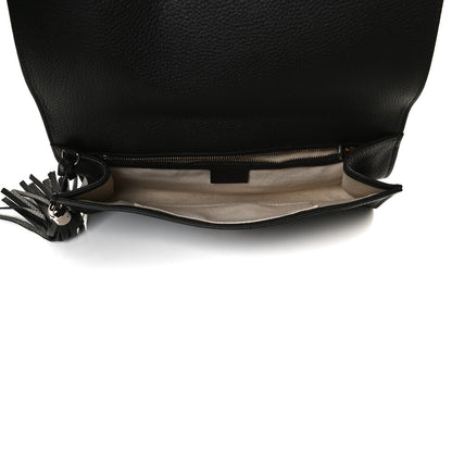 Gucci Pebbled Calfskin Medium Soho Clutch Black 5 of 14