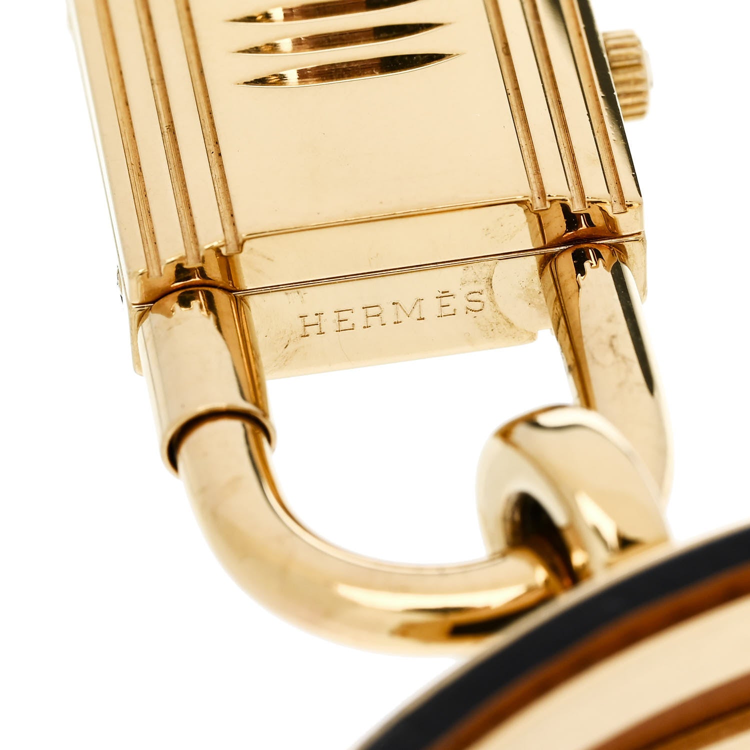 Hermes Stainless Steel Barenia 20mm Kelly Cadena Quartz Watch Noir 5 of 7