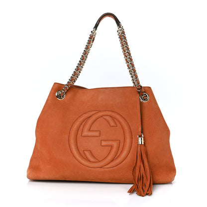 Gucci Vitello Range Medium Soho Chain Shoulder Bag Old Whisky 1 of 14