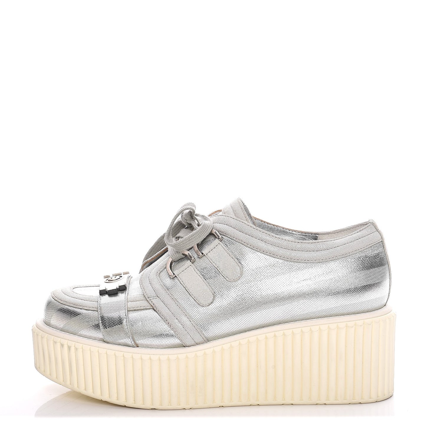 Lame Creeper Sneakers 38 Silver Stripe