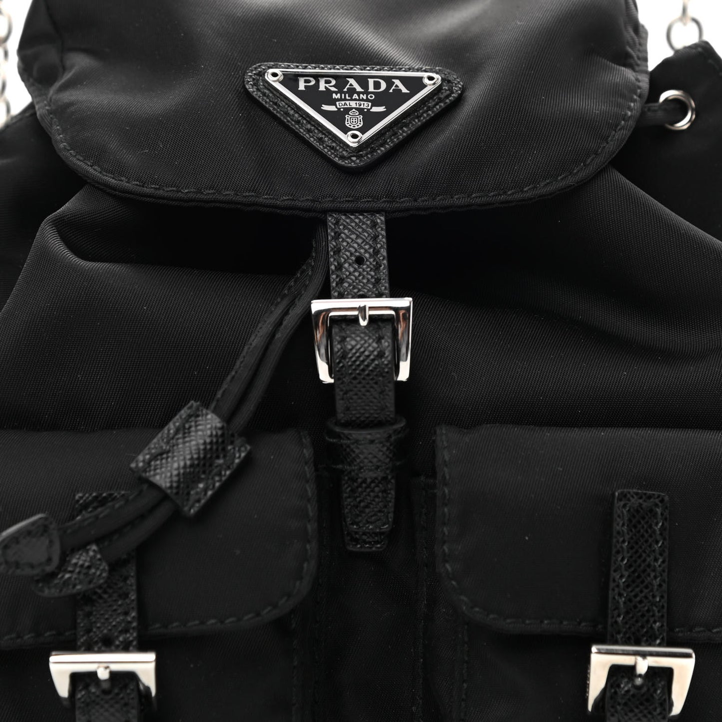 Nylon Vela Mini Crossbody Backpack Black