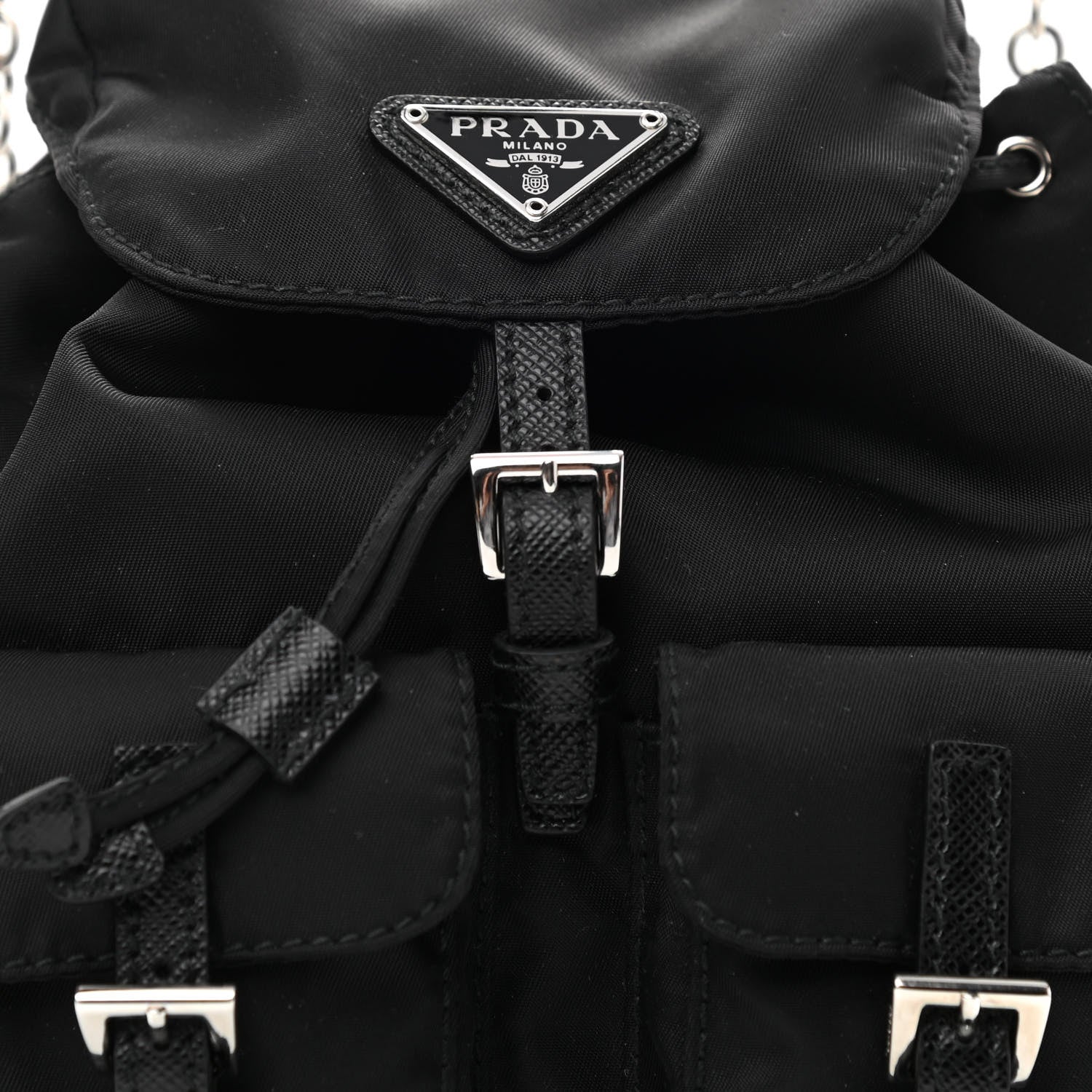 Prada Nylon Vela Mini Crossbody Backpack Black 8 of 10