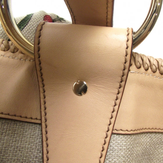 Gucci Canvas Flora Floral Large Horsebit Chain Hobo White 12 of 12