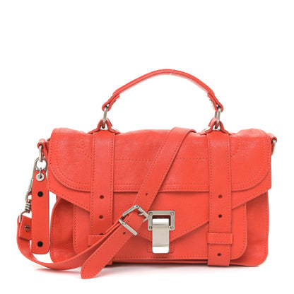 Proenza Schouler Lambskin Tiny PS1 Satchel Fire Red 1 of 15