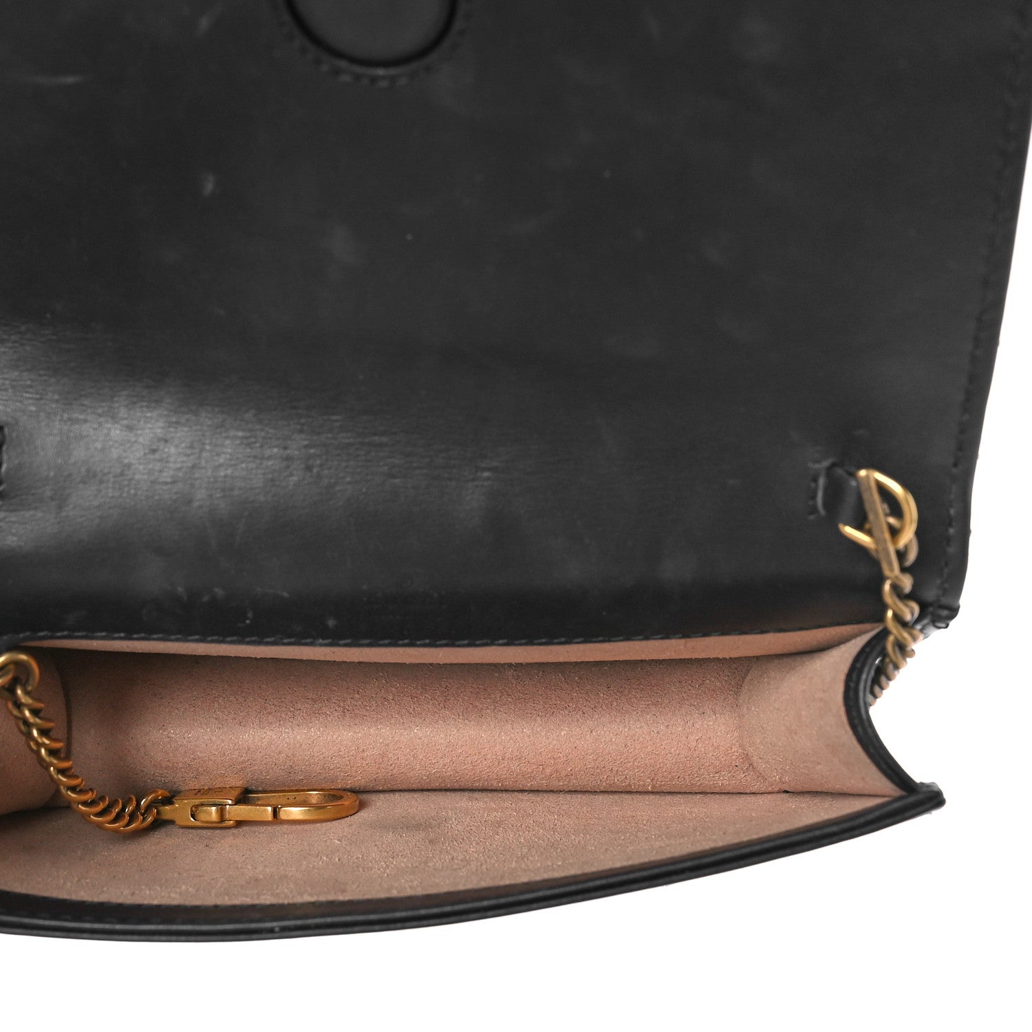 Gucci Calfskin Matelasse Mini Animal Studs GG Marmont Bag Black 5 of 11