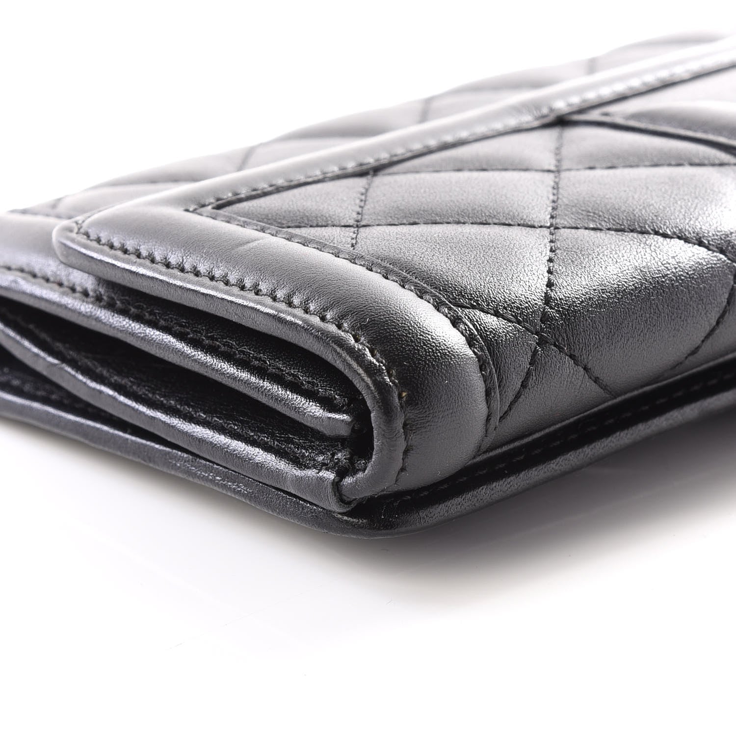 Burberry Calfskin Quilted Continental Wallet Black 8 of 12