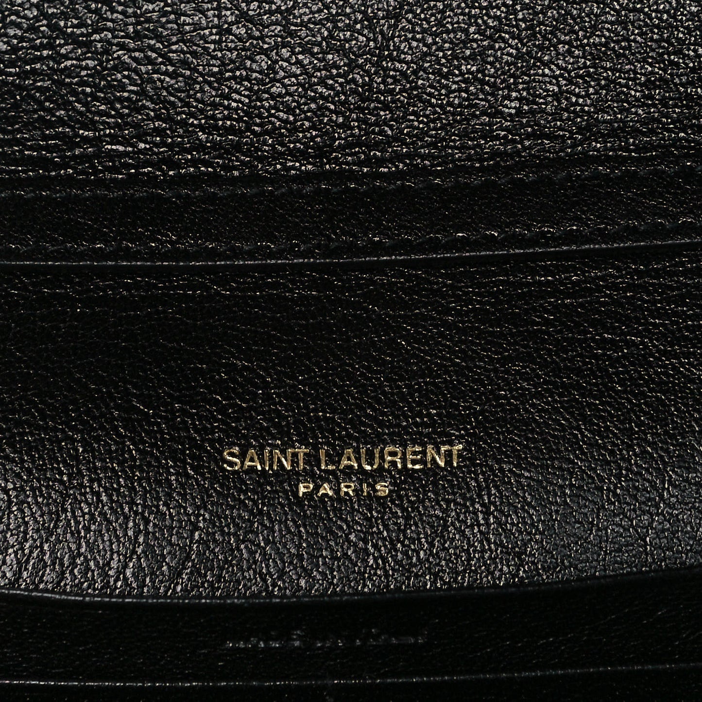 Lambskin Diamond Quilted Becky Chain Wallet Black