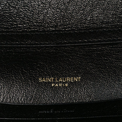 Saint Laurent Lambskin Diamond Quilted Becky Chain Wallet Black 5 of 9