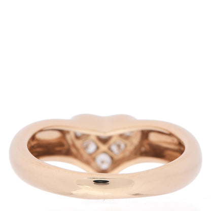 Tiffany 18K Yellow Gold Diamond Heart Band Ring 47 4 4 of 6