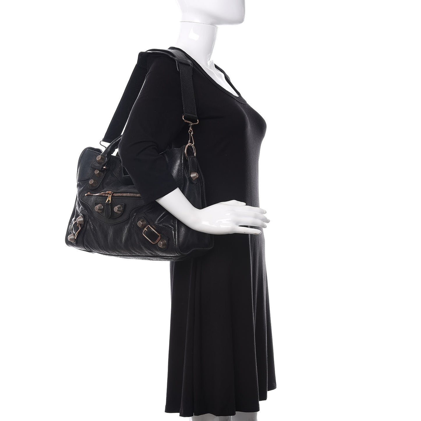 Agneau Giant 21 Rose Gold Hardware City Black