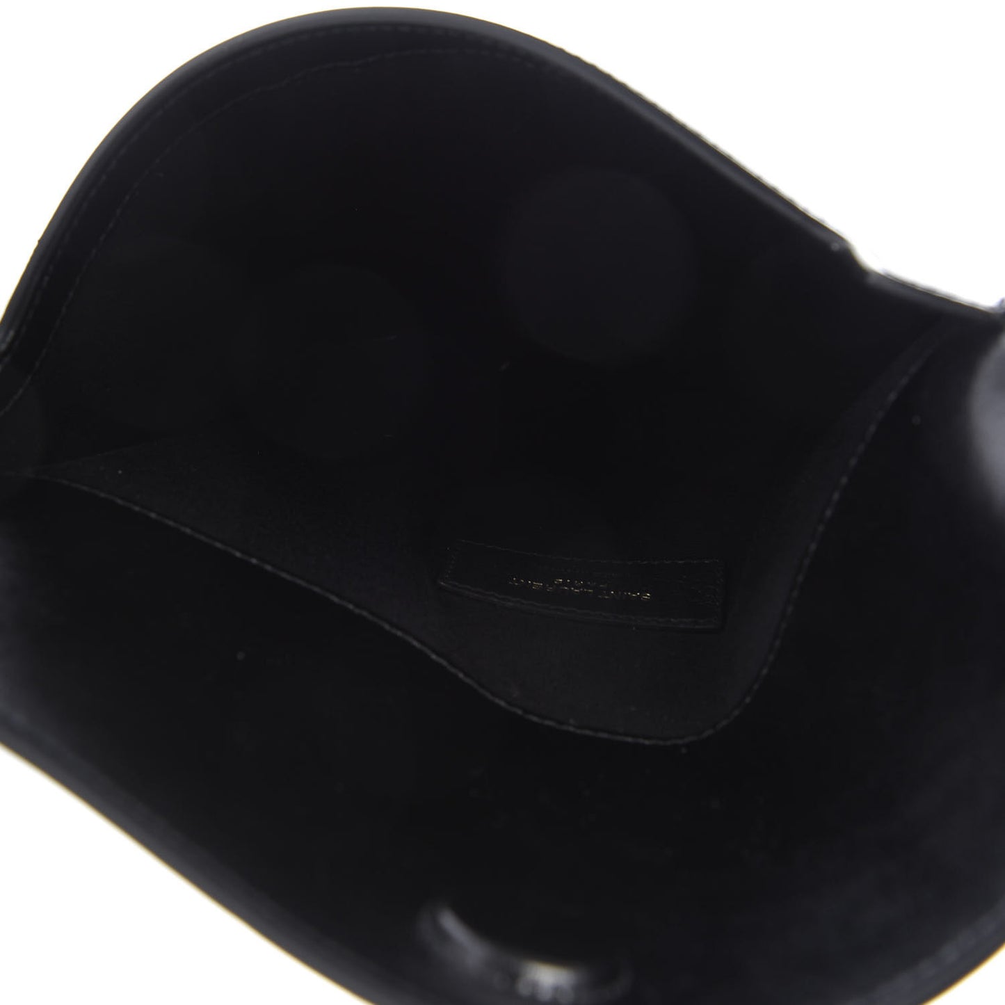 Smooth Shiny Calfskin Monogram Uptown Baby Pouch Black