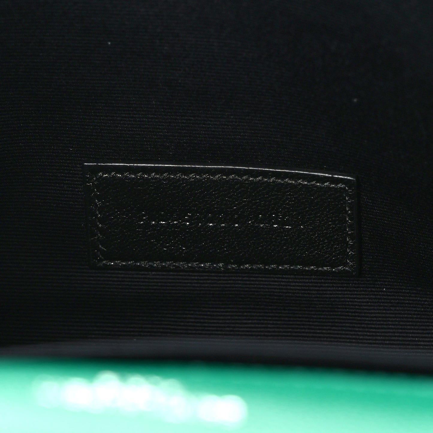 Grain De Poudre Textured Mixed Matelasse Triquilt Monogram Clutch Green Field