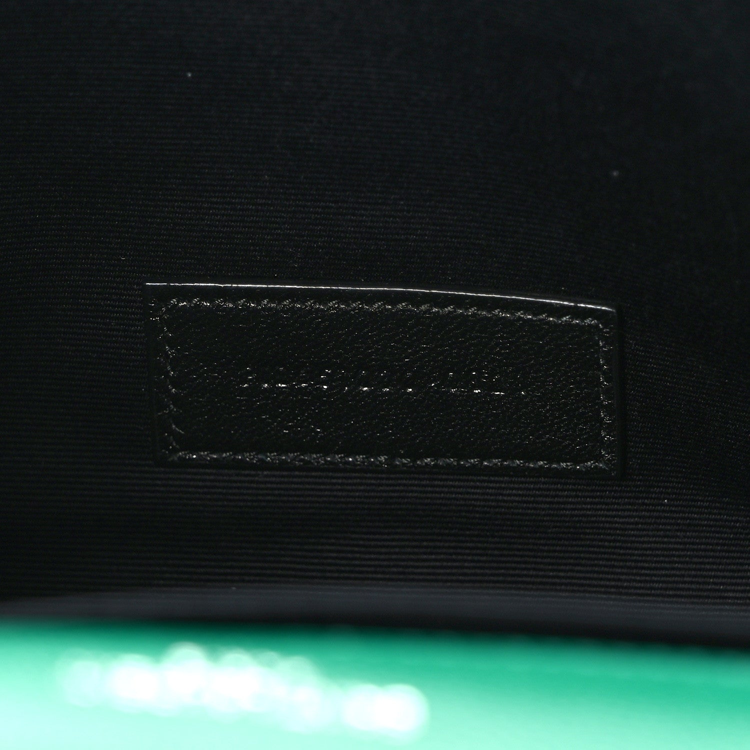 Saint Laurent Grain De Poudre Textured Mixed Matelasse Triquilt Monogram Clutch Green Field 6 of 7