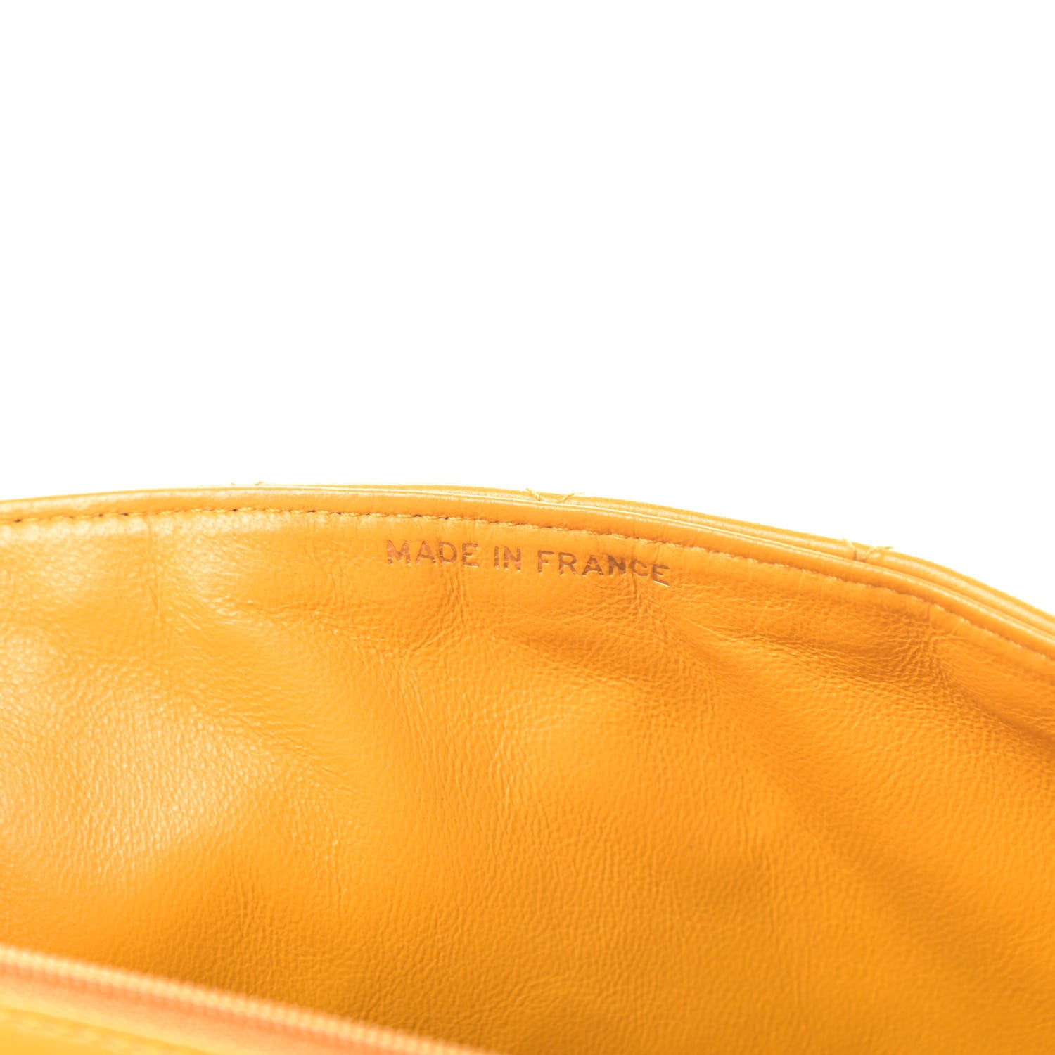 Chanel Lambskin Quilted Flap Clutch Yellow 7 of 12