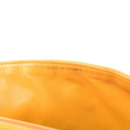 Chanel Lambskin Quilted Flap Clutch Yellow 7 of 12