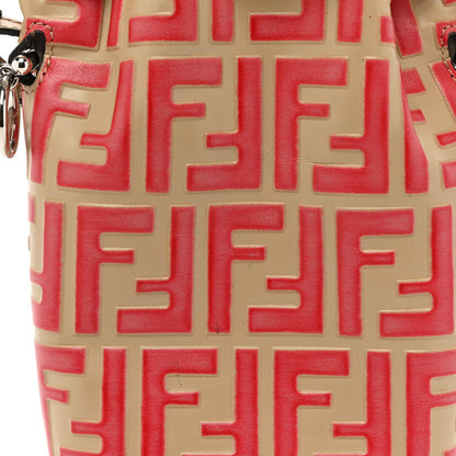 Fendi Vitello Liberty F is Fendi FF Embossed Mini Mon Tresor Bucket Bag Amido Fiamma 18 of 18