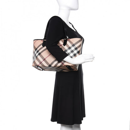 Burberry Nova Check Small Nickie Tote Black 2 of 18
