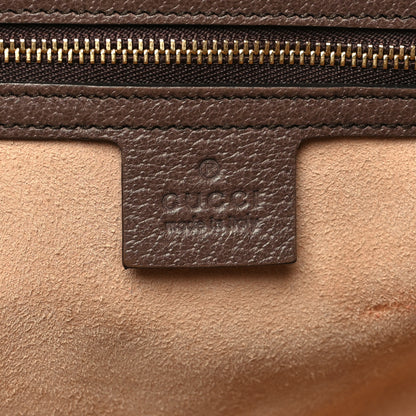 Gucci GG Supreme Monogram Textured Calfskin Web Medium Ophidia Shopping Tote Beige Ebony New Acero 6 of 11