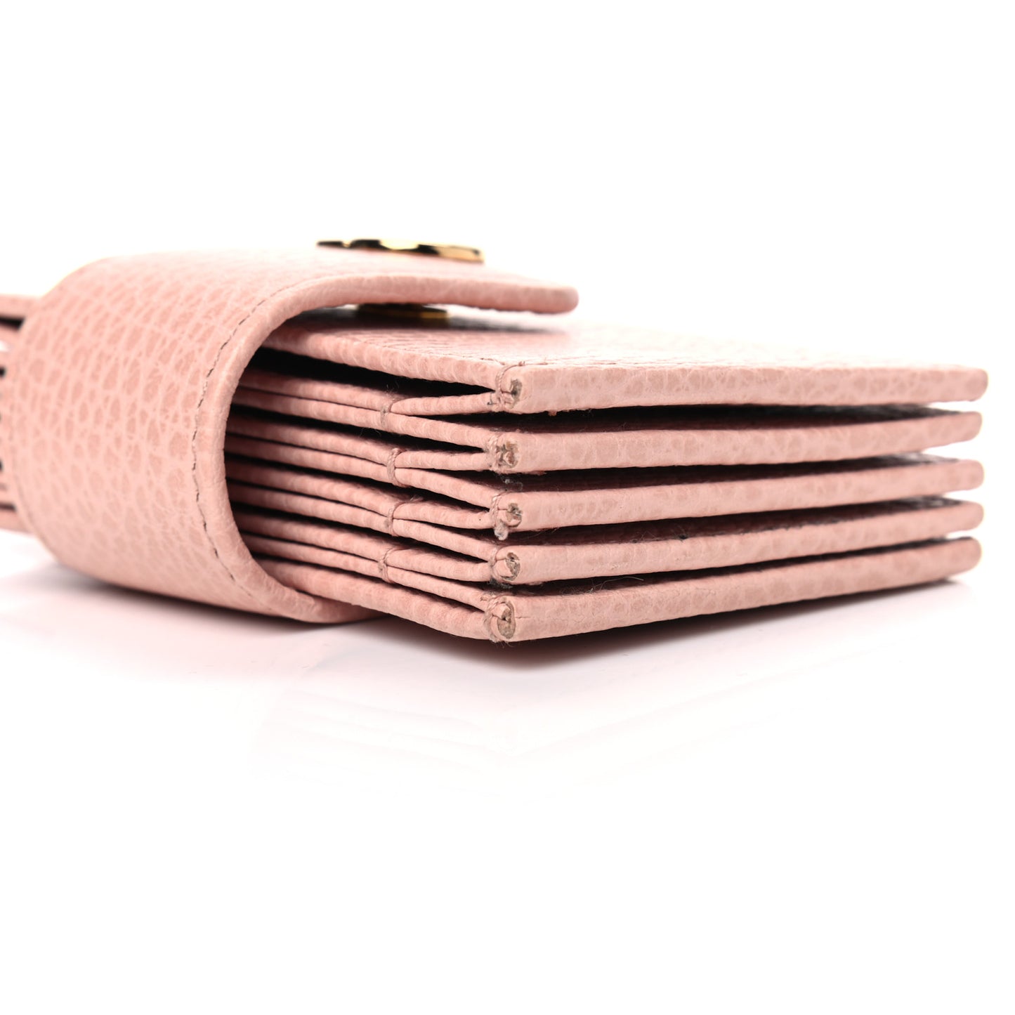 Dollar Calfskin GG Marmont Card Case Perfect Pink