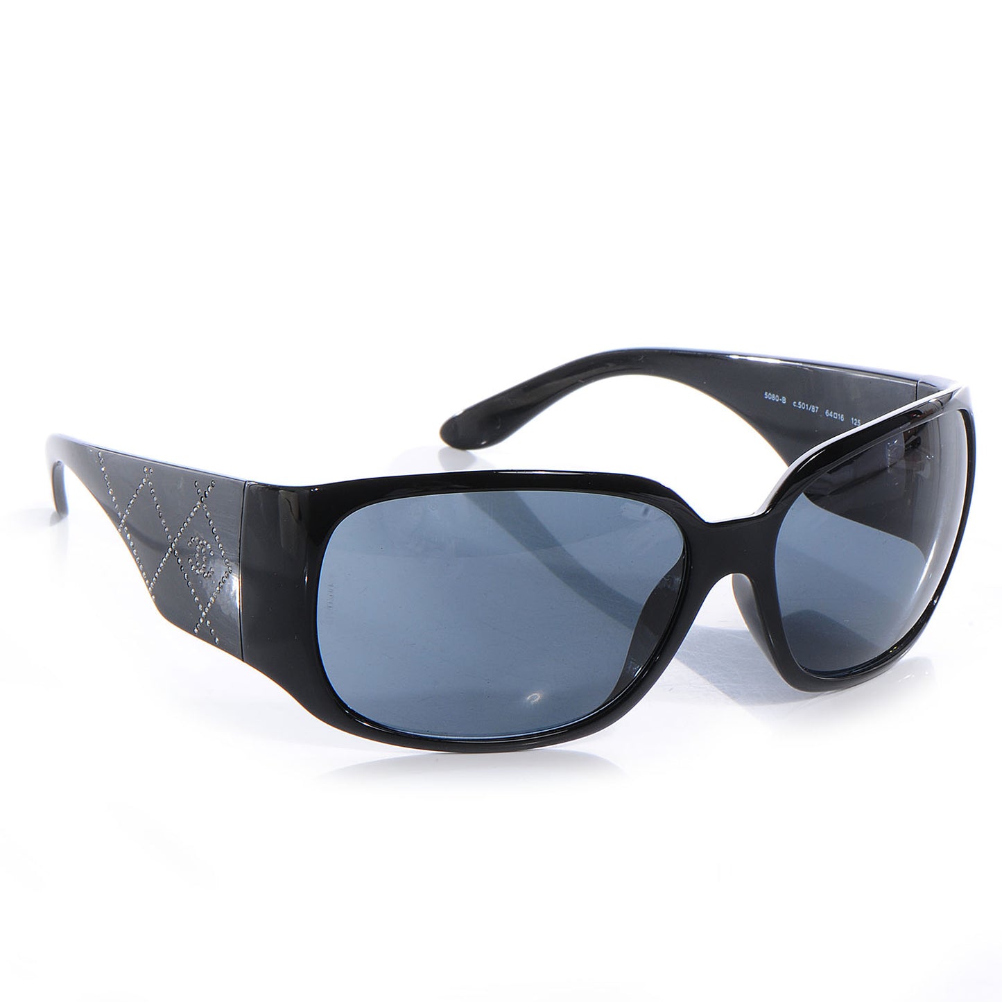 Crystal CC Logo Sunglasses 5080-B Black