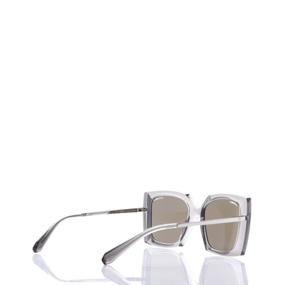 Chanel 18K White Gold Mirror Square Sunglasses 6051 Gray 4 of 8