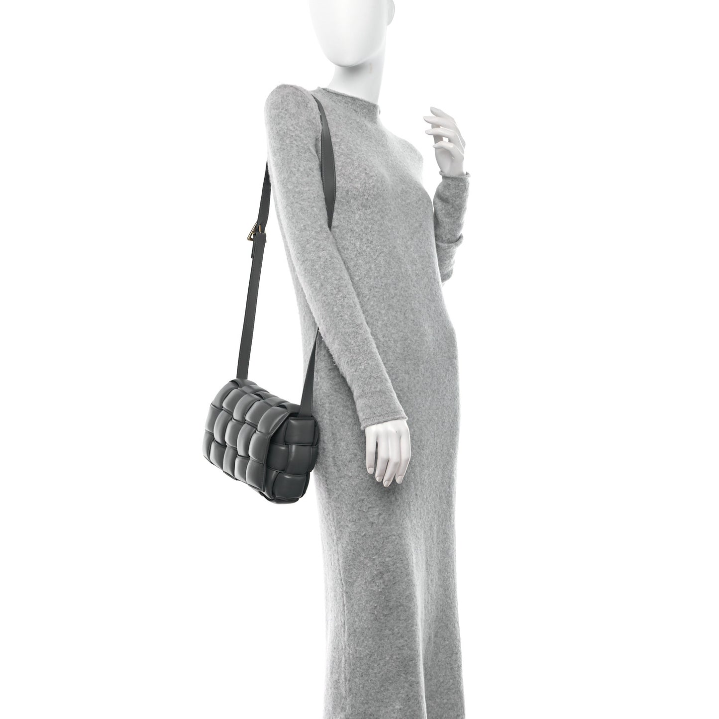 Nappa Maxi Intrecciato Padded Cassette Crossbody Bag Thunder