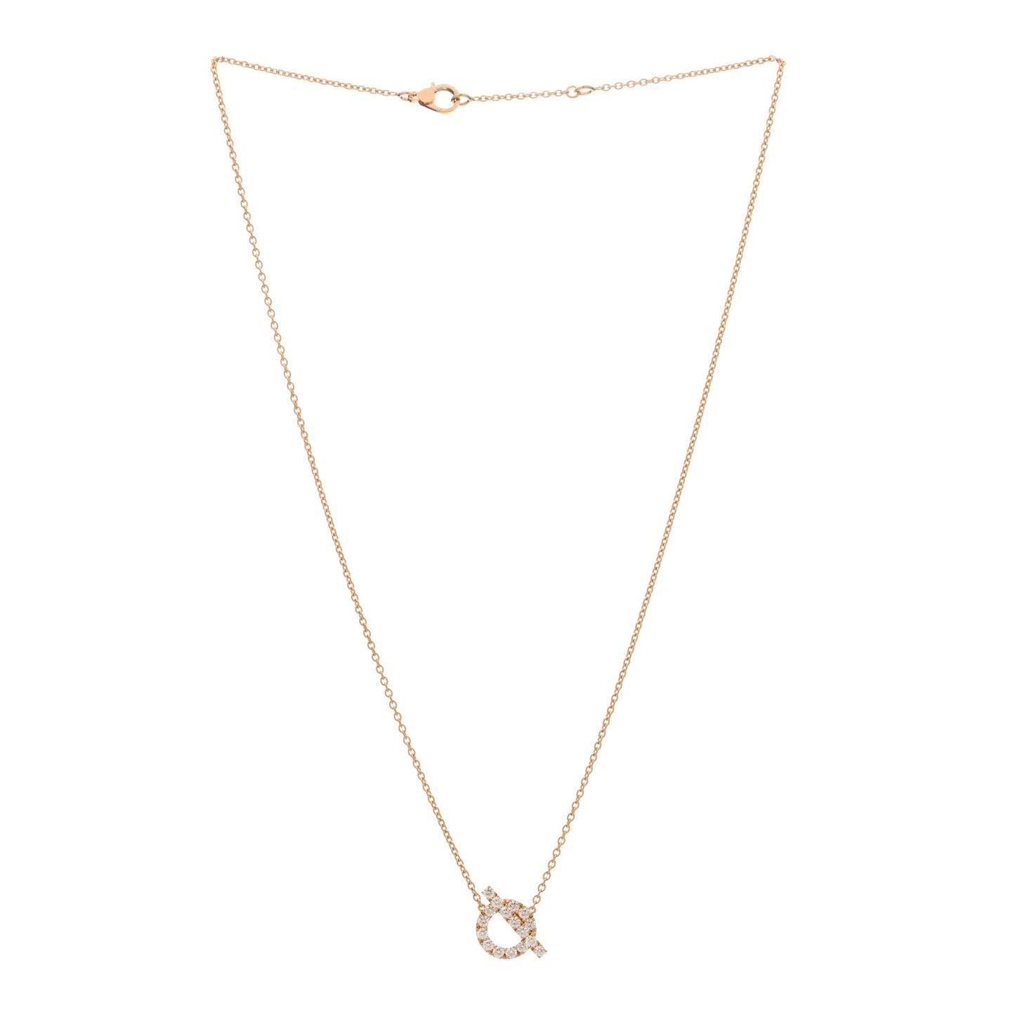 18K Rose Gold Diamond Finesse Pendant Necklace