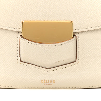 Celine Grained Calfskin Small Trotteur White 11 of 11