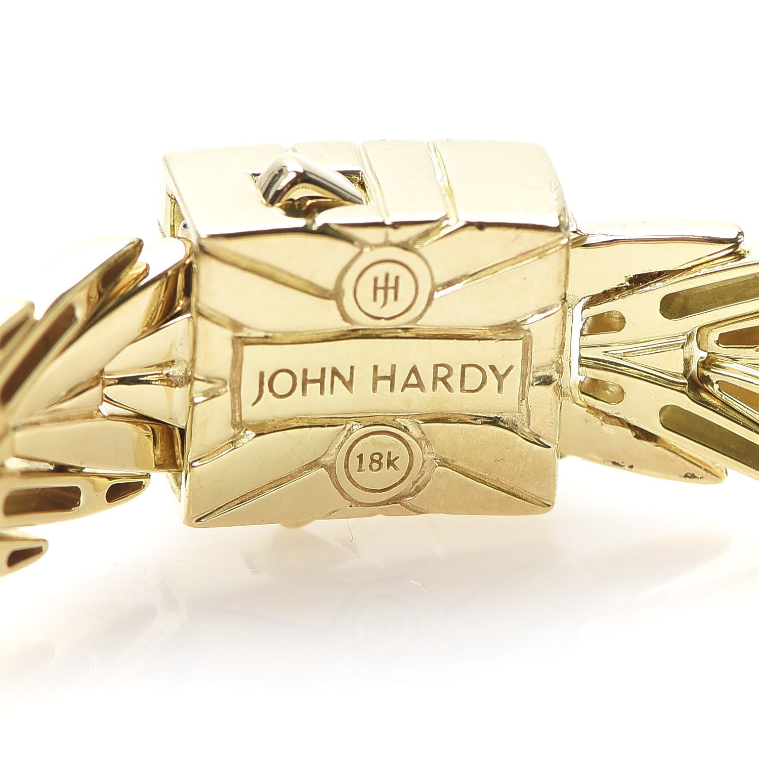 John Hardy 18K Yellow Gold Diamond 9mm Modern Chain Bracelet 4 of 5