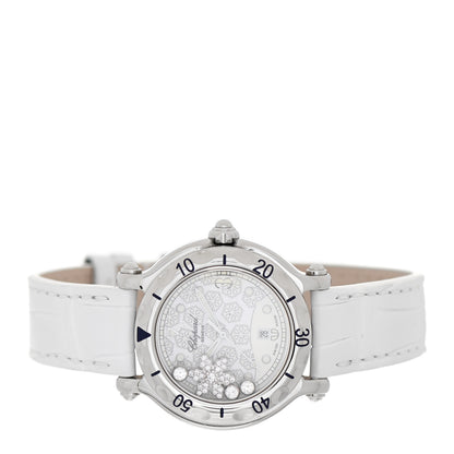 Chopard Stainless Steel Alligator 4 Floating Diamond 38mm Happy Sport Snowflake Watch White 28/8948 2 of 5