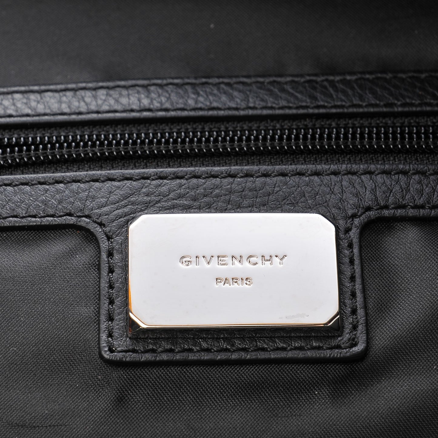 Nylon Calfskin Army Skull Backpack Black
